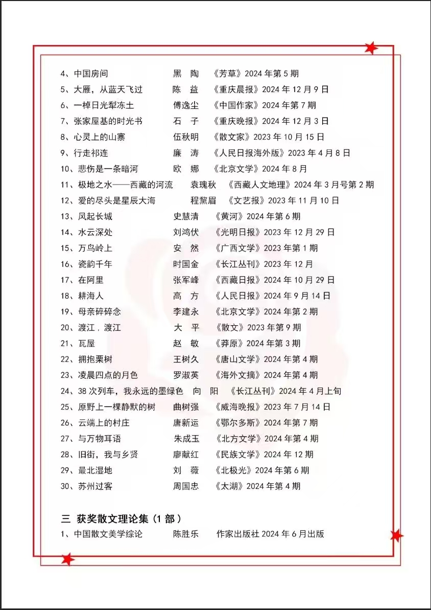 第十一届冰心散文奖揭晓 仁怀一人获奖(图6)